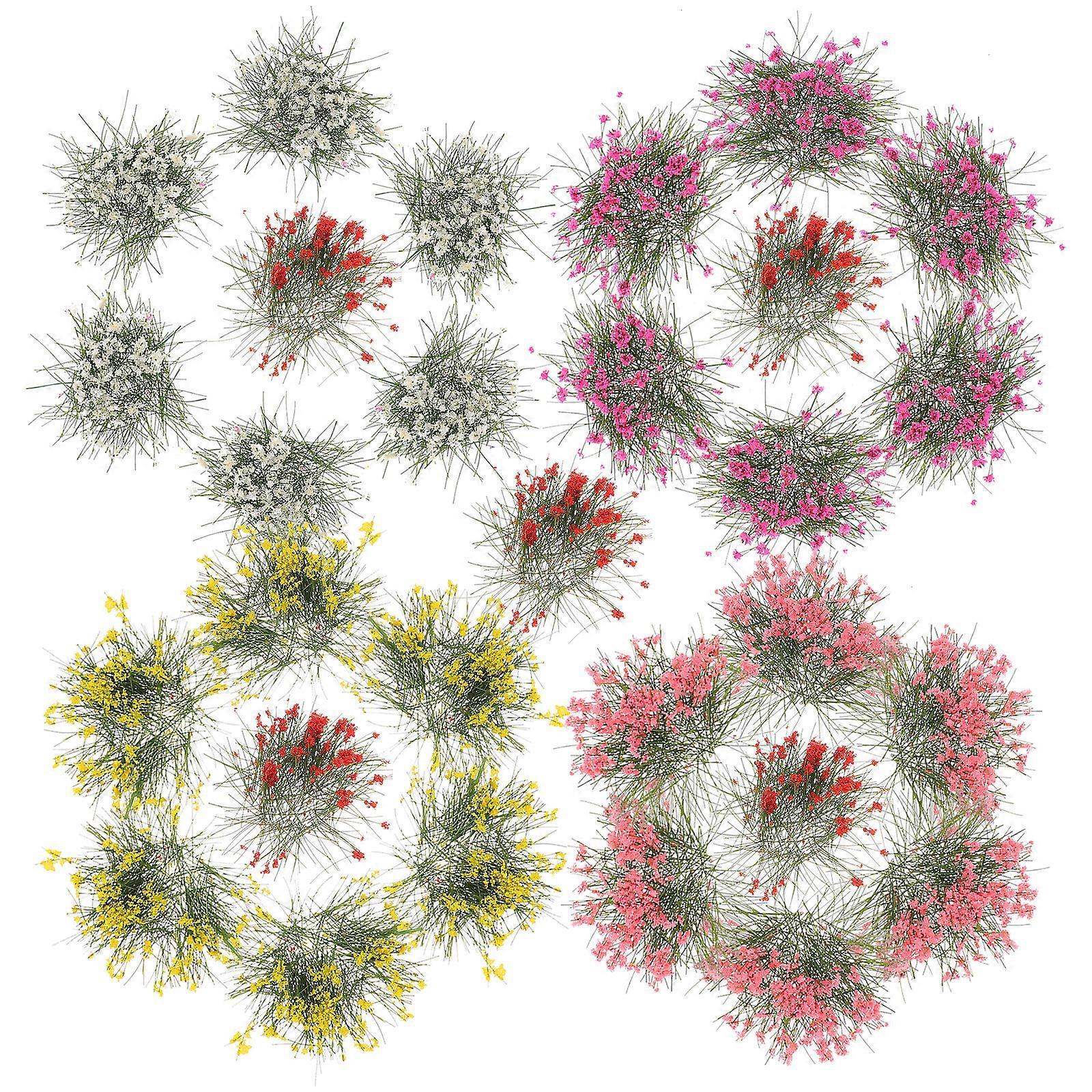 Stück Statische Blumenbüschel, Modellblumen, Grasbüschel, Eisenbahnminiatur, Künstliche Blumen-11.00x2.00x0.50cm