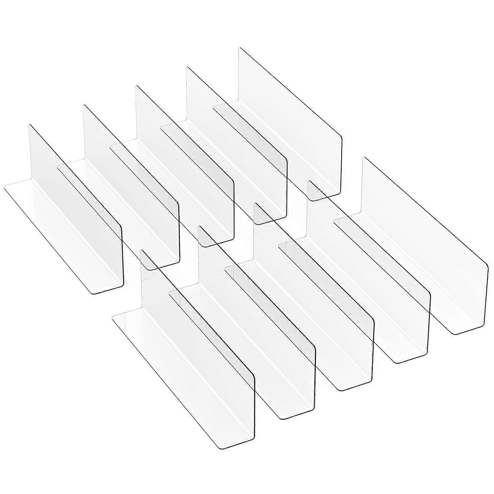 10 Stück Kunststoff-regalteiler, Supermarkt-warenteiler, L-förmige Trennwände-20.00x6.00x3.00cm