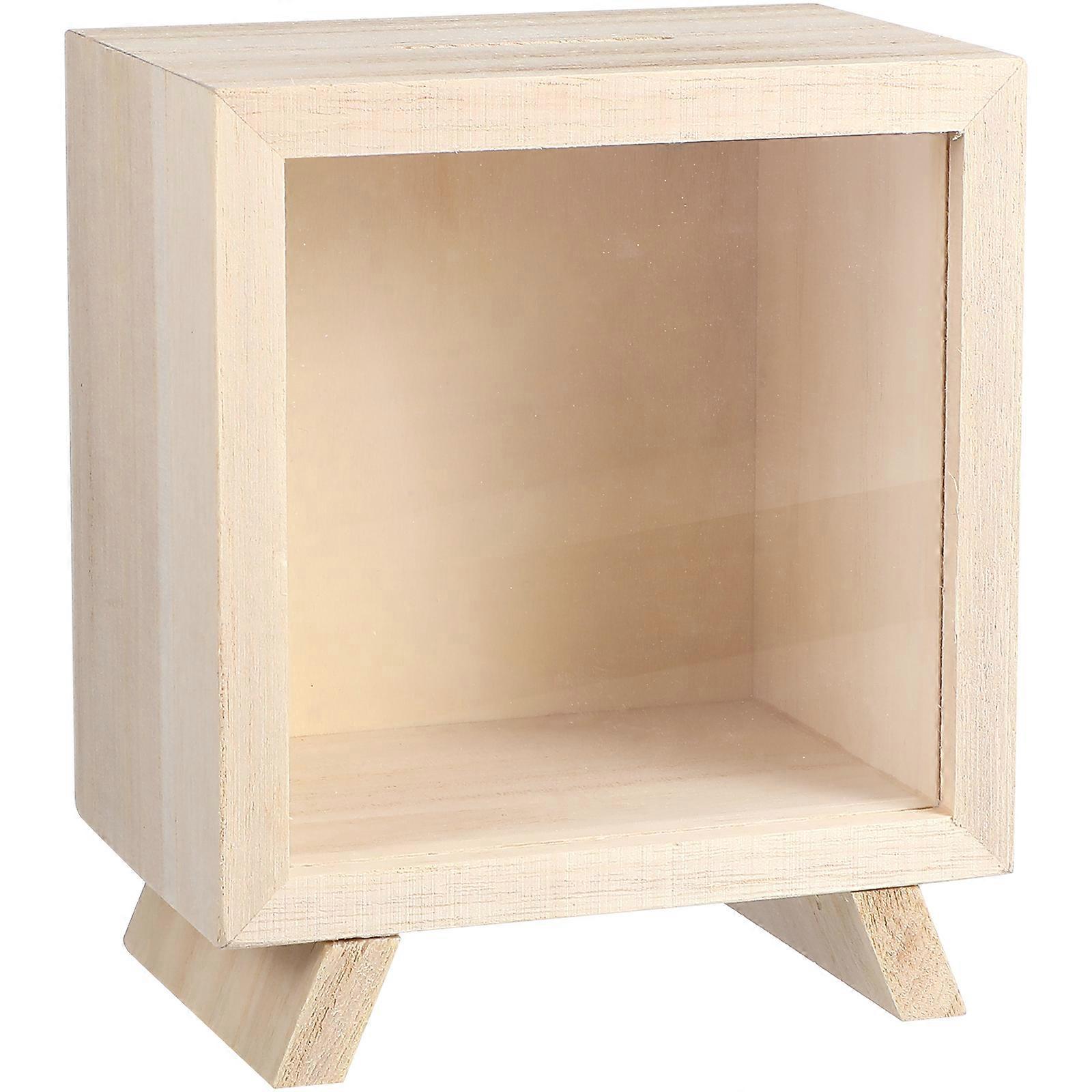 Sparschwein Aus Holz, Unzerbrechliche Geld- Und Münzbank, Kreative Spardose-14.00x12.00x8.00cm