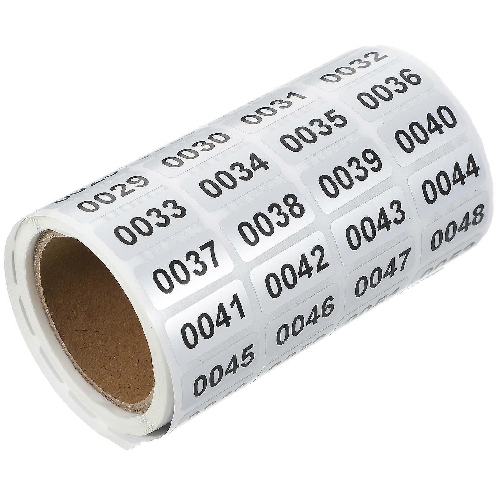 Rolle Selbstklebende Zahlenaufkleber, Rechteckige Zahlenaufkleber, Abnehmbare Zahlenaufkleber-2.00x1.00x0.10cm