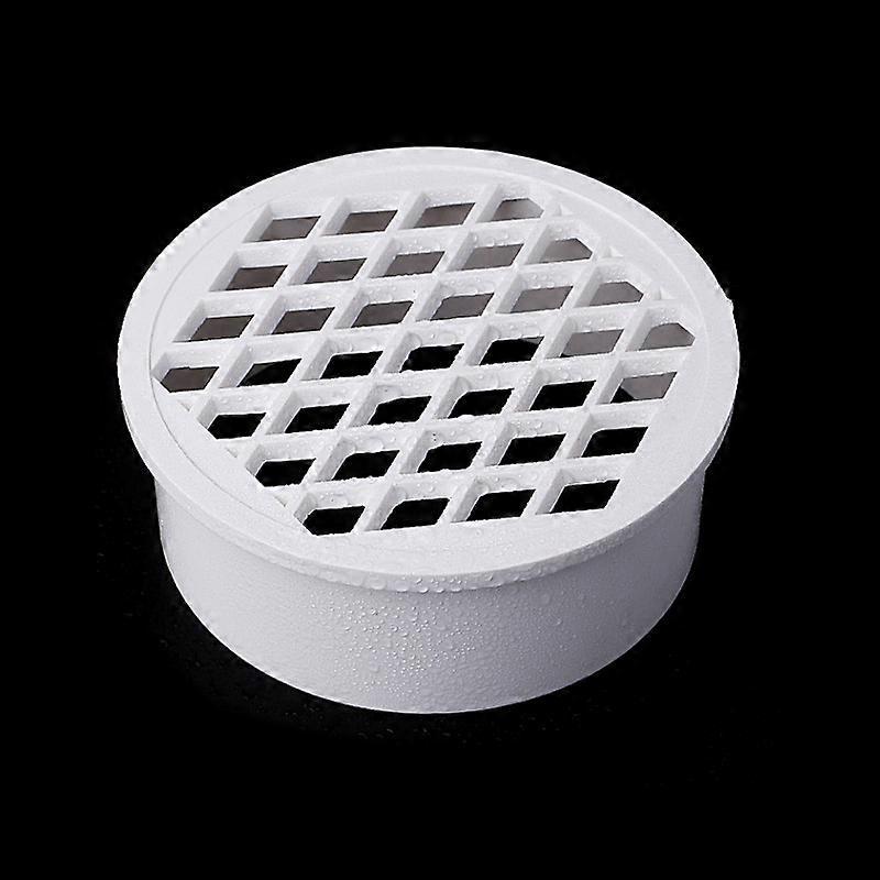 Pvc-ablauffilter Für Den Innenabfluss, Bodenablaufabdeckung, Runder Abwasserfilter Aus Kunststoff Für Badezimmer Und Garage-11.00x10.40x3.60cm-white