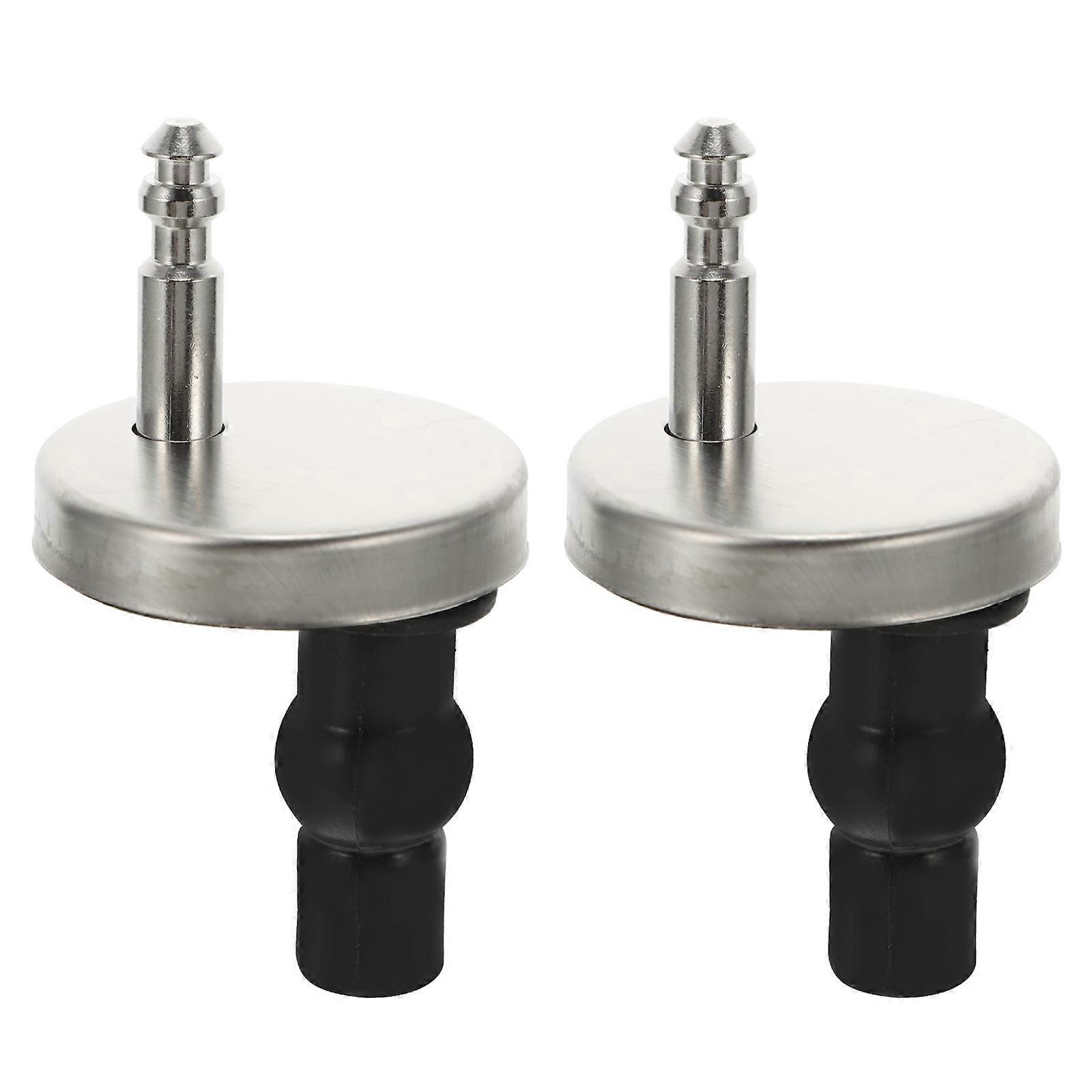 Set/2 Stück Wc-sitzbeschläge Wc-sitzscharniere Schnellverschluss-befestigungen-8x4.4cm-black