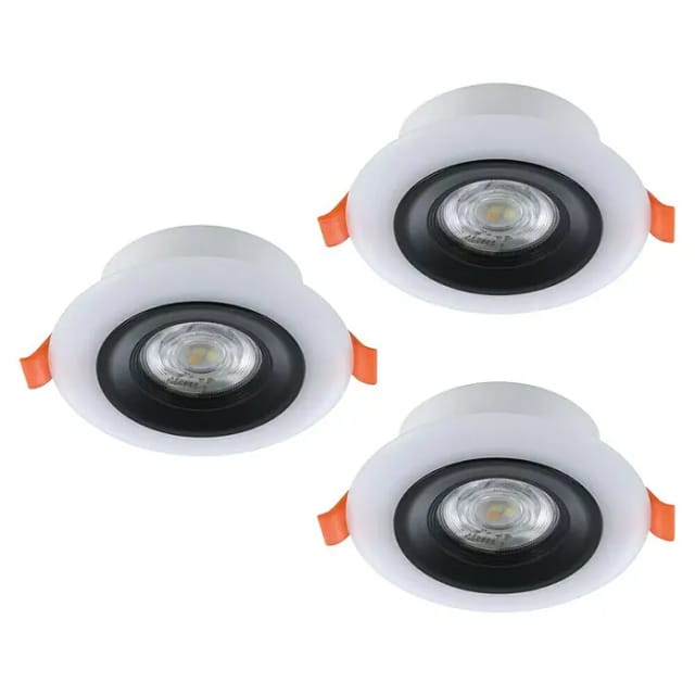 EGLO CALONGE EINGEBAUT. SET Ø98 3X520LM+RGB EDGE FJ. BETJ. SCHWARZ & WEISS