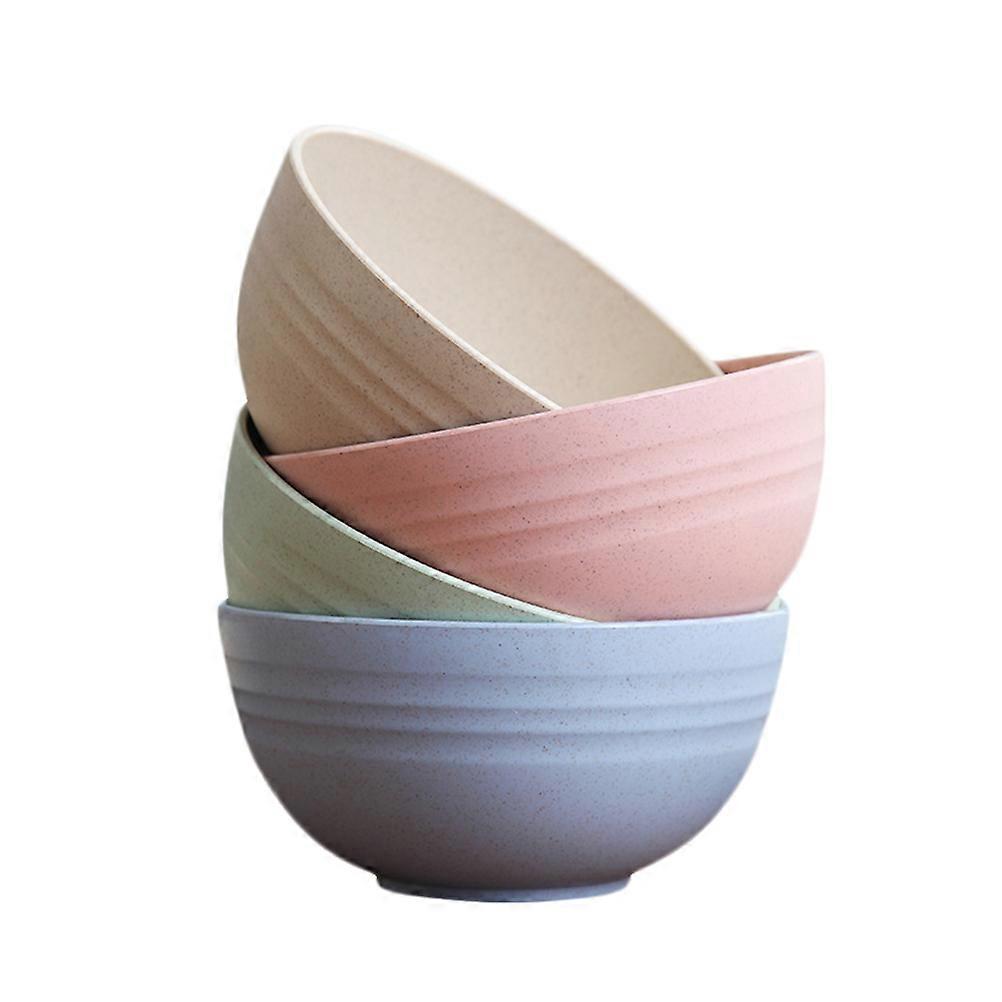 4-teiliges Essgeschirr-set Für Den Hausgebrauch, Aus Weizenstroh, Als Rührschüssel Oder Runde Salatschüssel (12 Cm)-12126cm