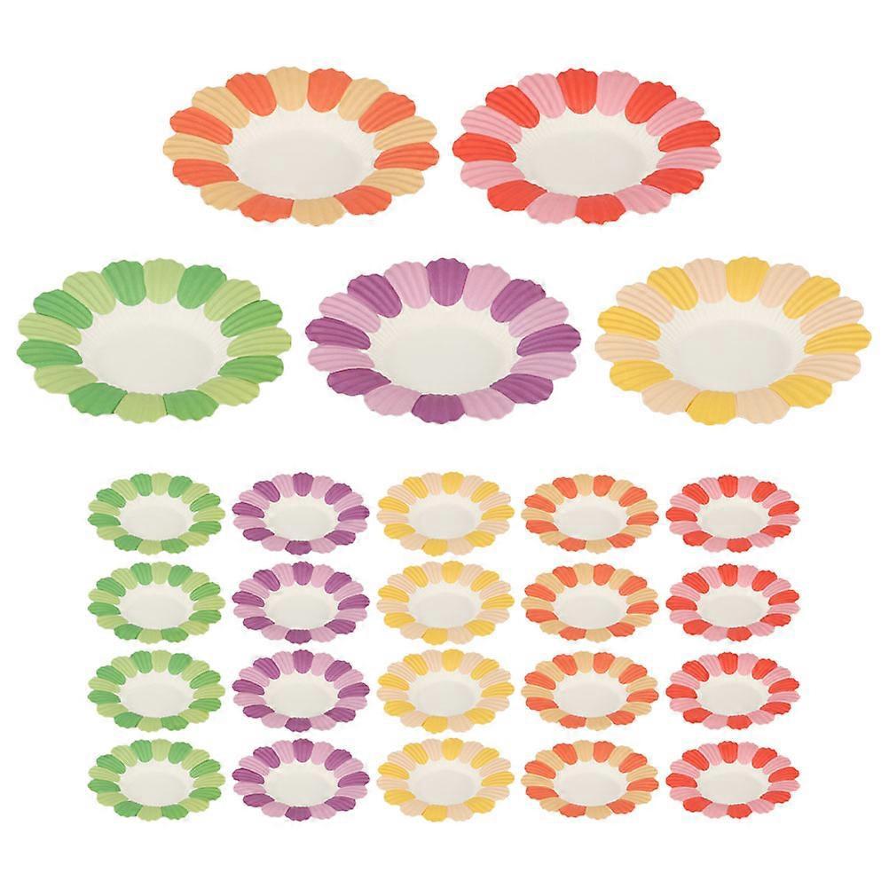 50 Stück Einweg-pappteller In Blumenform, Ideal Für Partys Und Picknicks-13x13cm-random Color