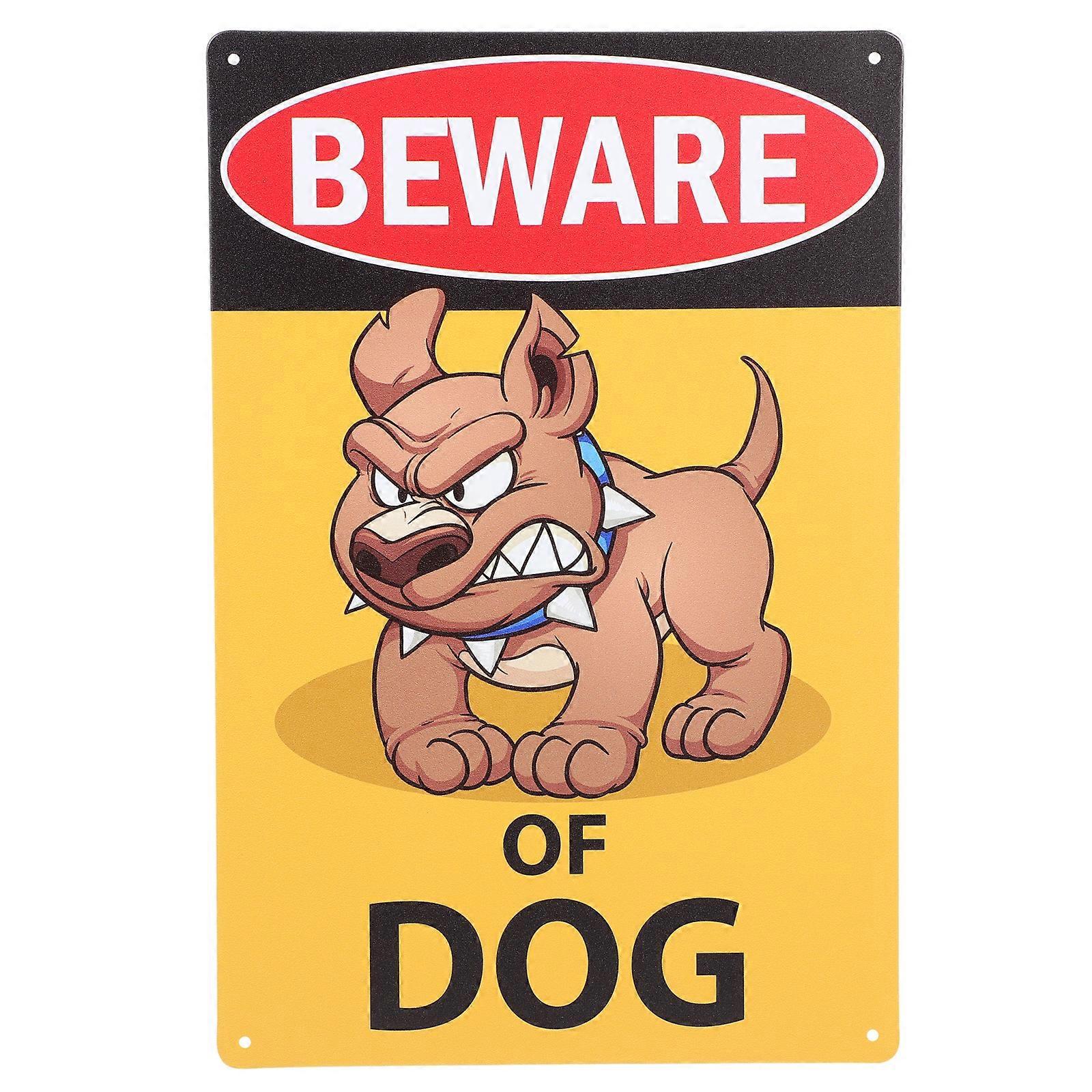 Vorsicht Vor Hund Schild Für Garten Und Hof, Warnschild „vorsicht Hund“, Eisenbemalung-30.2x20.1x0.2cm