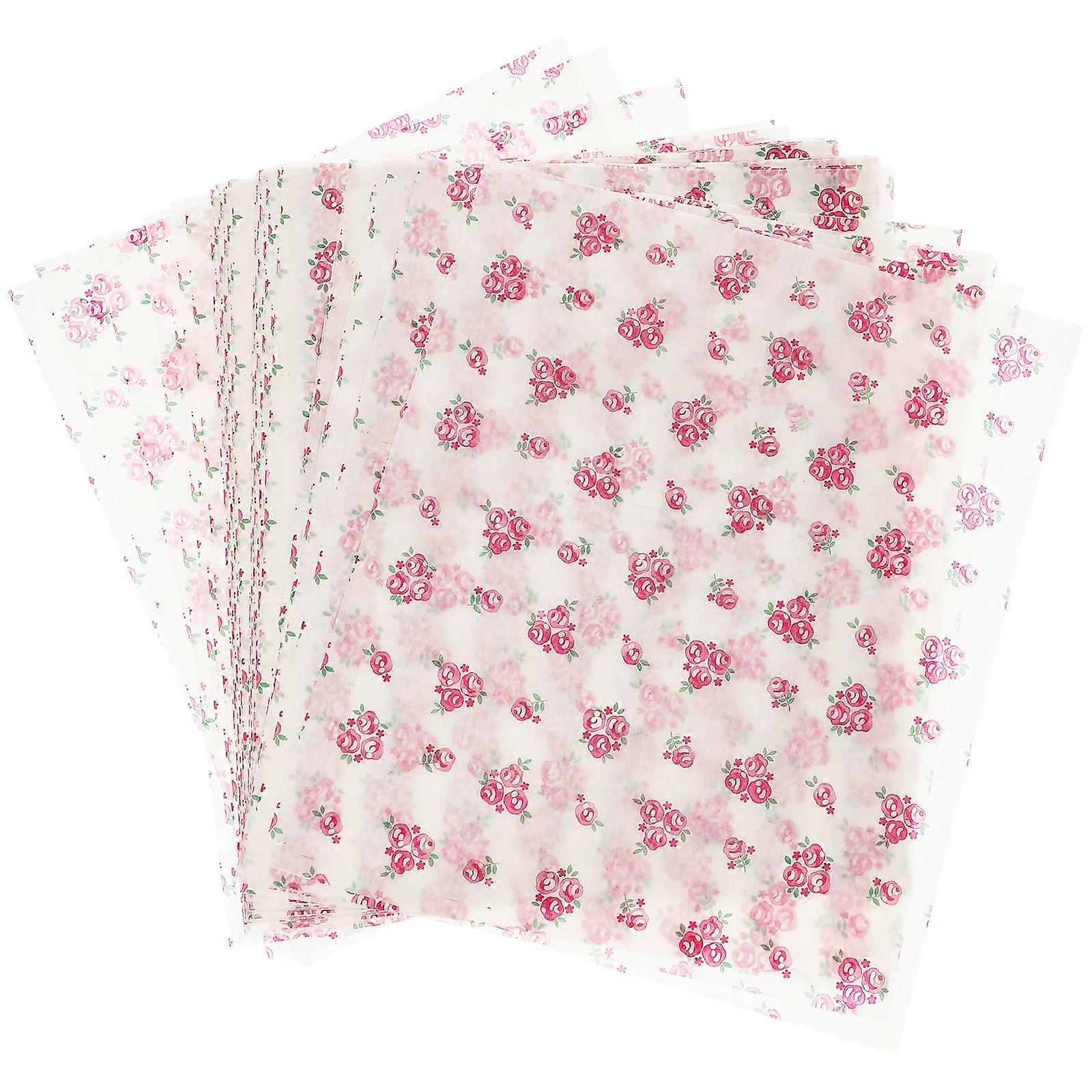 50 Stück Sandwichpapier, Wachspapier, Taco-papier, Fettabweisendes Burgerpapier-25x21.5x0.1cm