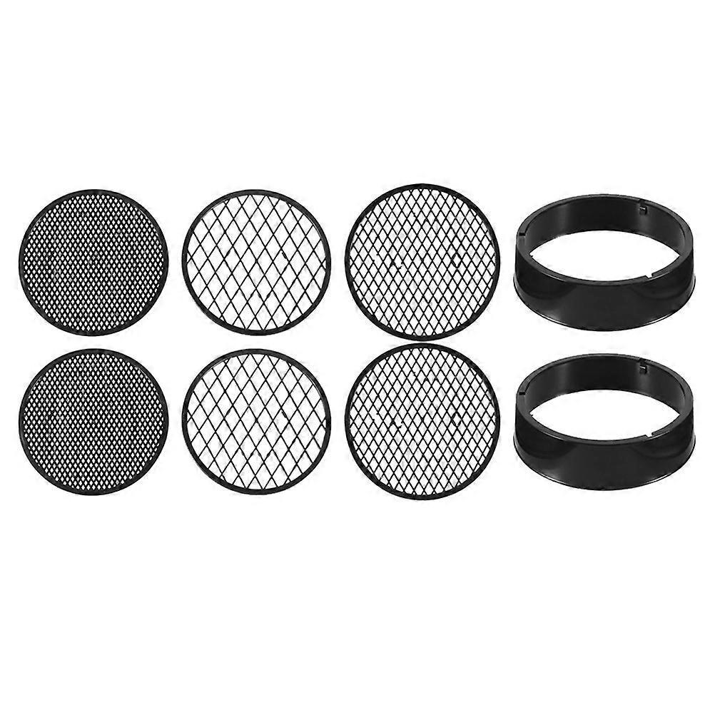 Sets/8-teiliges Siebset Mit Maschensieb, Gartensieb, Gartenwerkzeug, Siebset Für Erde-11.20x11.20x3.00cm-black