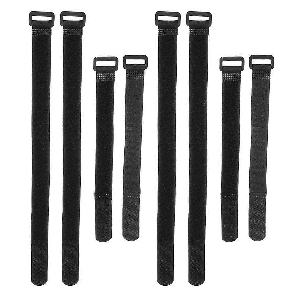 8-teiliges Set Mountainbike-spanngurte, Fahrradpumpen-befestigungsgurt, Nylon-befestigung-31.00x2.00x0.30cm-black