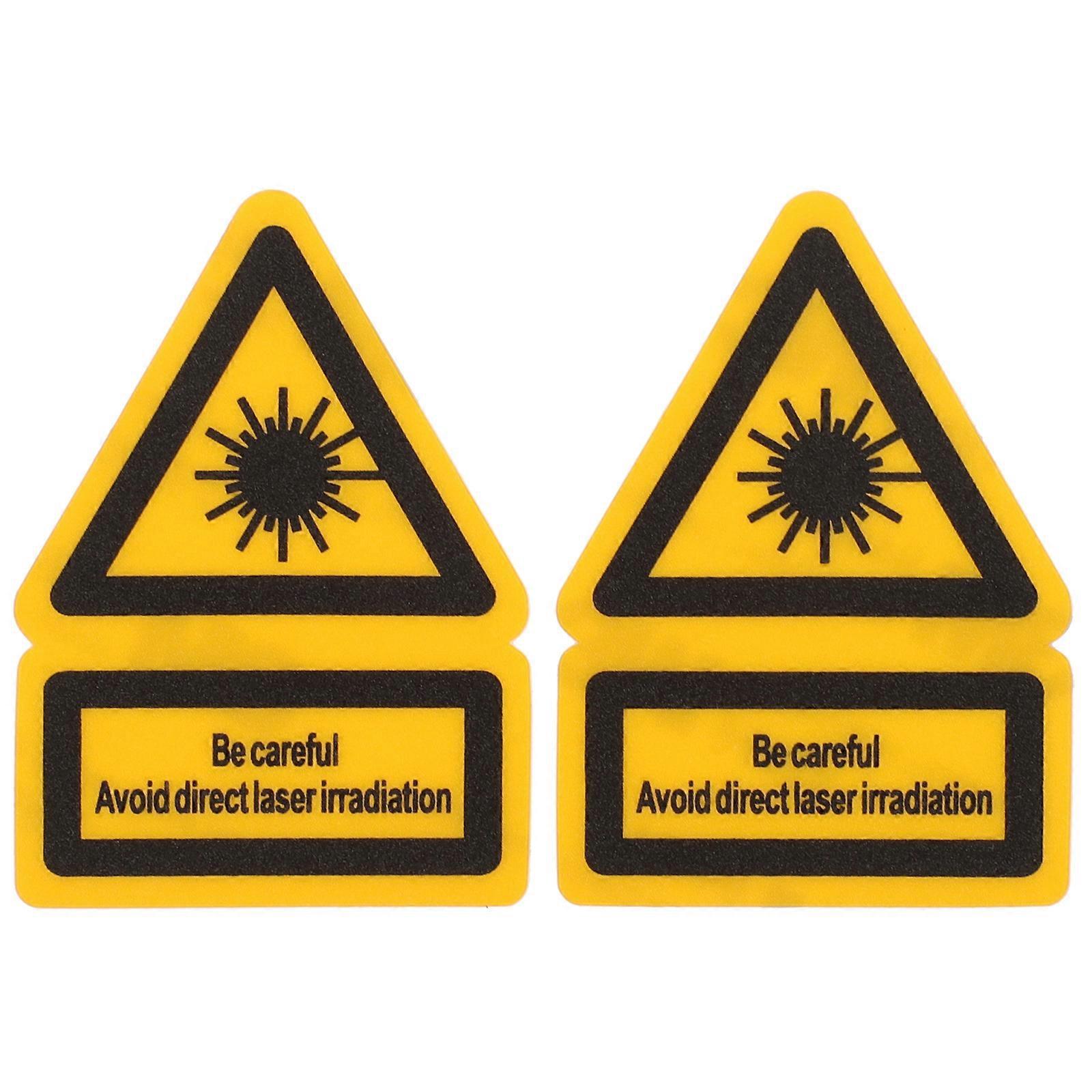 Stück Warnaufkleber „vorsicht Laser“ – Sicherheitswarnaufkleber Für Industrie Und Fabrik-5.20x3.70x0.10cm-yellow