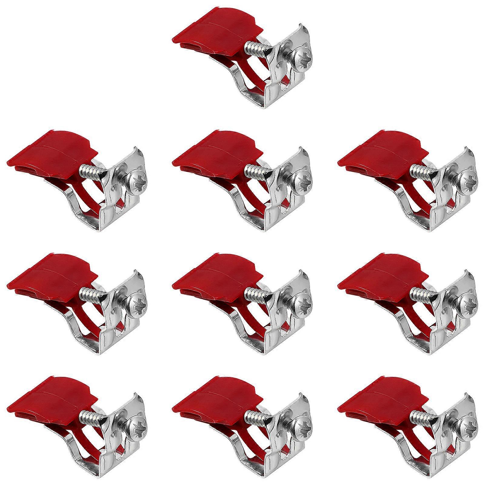 10 Stück Bohrfreie Montageclips Für Küchenspülen, Spülbeckenklemmen, Befestigungsklammern Für Küchenspülen-4.50x2.50x2.00cm-dark Red