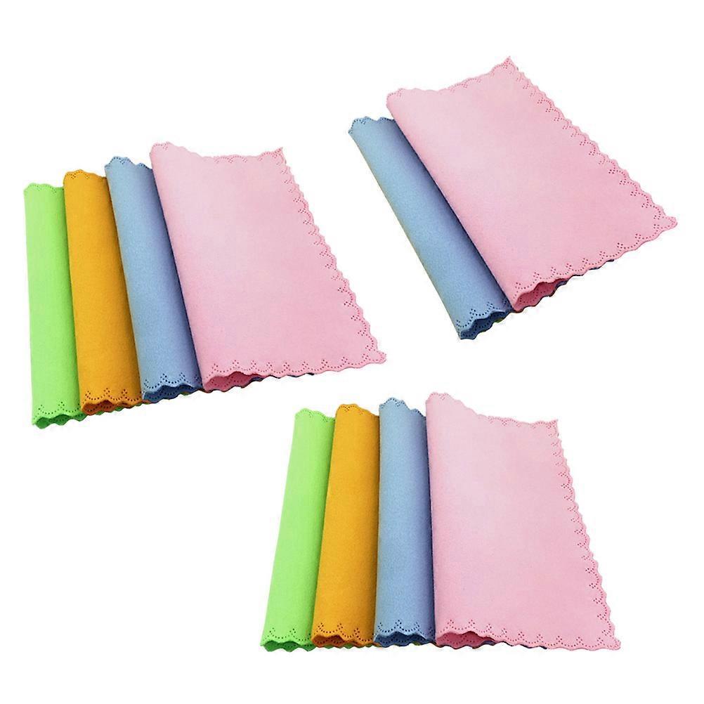 10 Stück Mikrofasertücher Zur Brillenreinigung, Auch Für Kameraobjektive Und Handys Geeignet (verschiedene Farben)-18.00x15.00x0.20cm