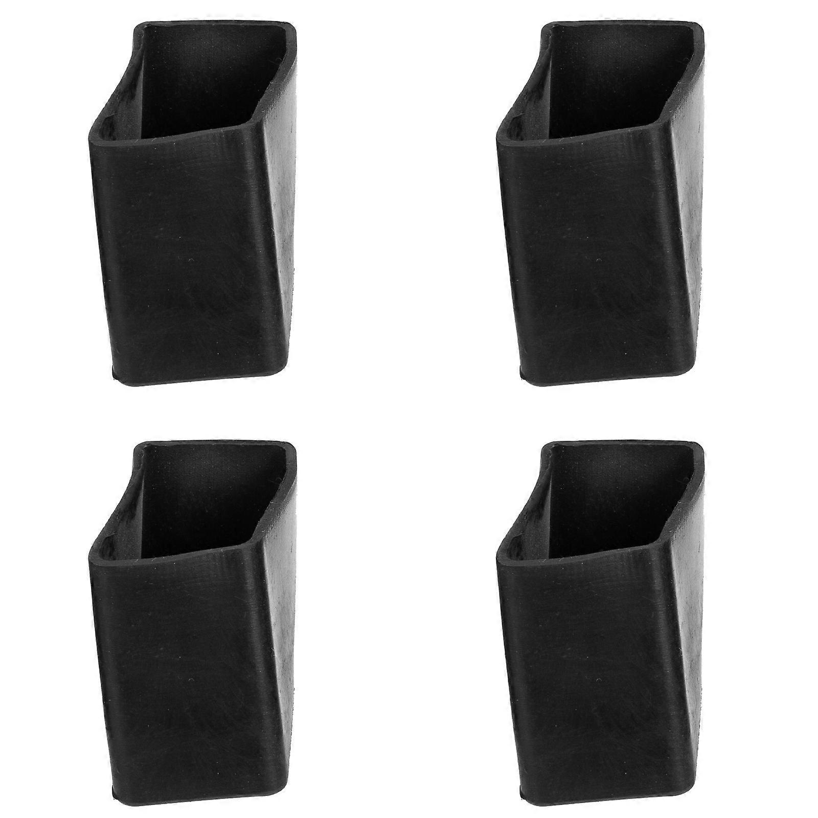 4-teiliges Set Trittleiterfüße-schutzhüllen, Leiterbeinschutz, Leiterfußmatte-4.00x3.50x2.50cm-black