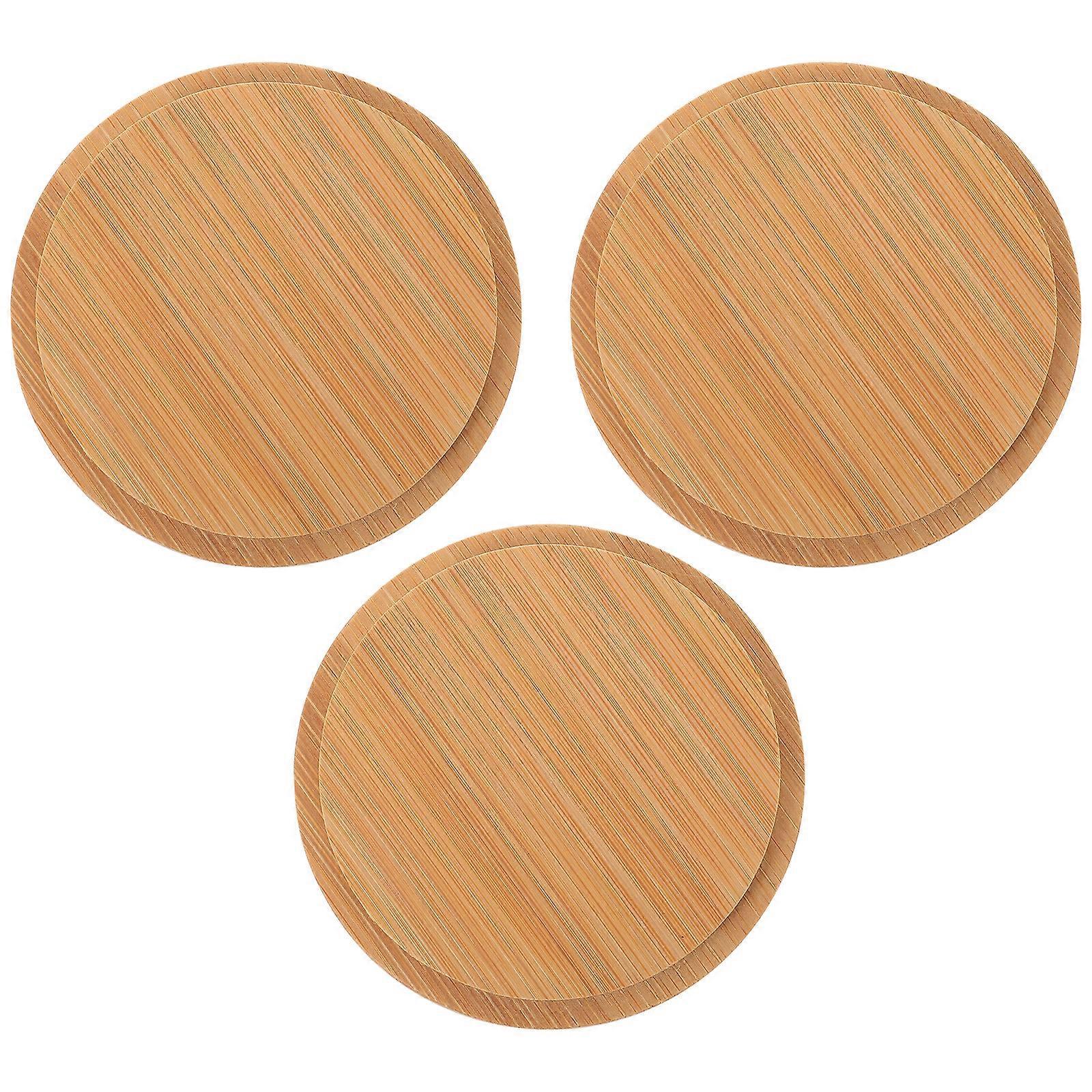 3er-set Becherüberzüge Aus Bambus, Praktische Becherüberzüge Für Zuhause (holzfarbe)-8.20x6.80x0.90cm