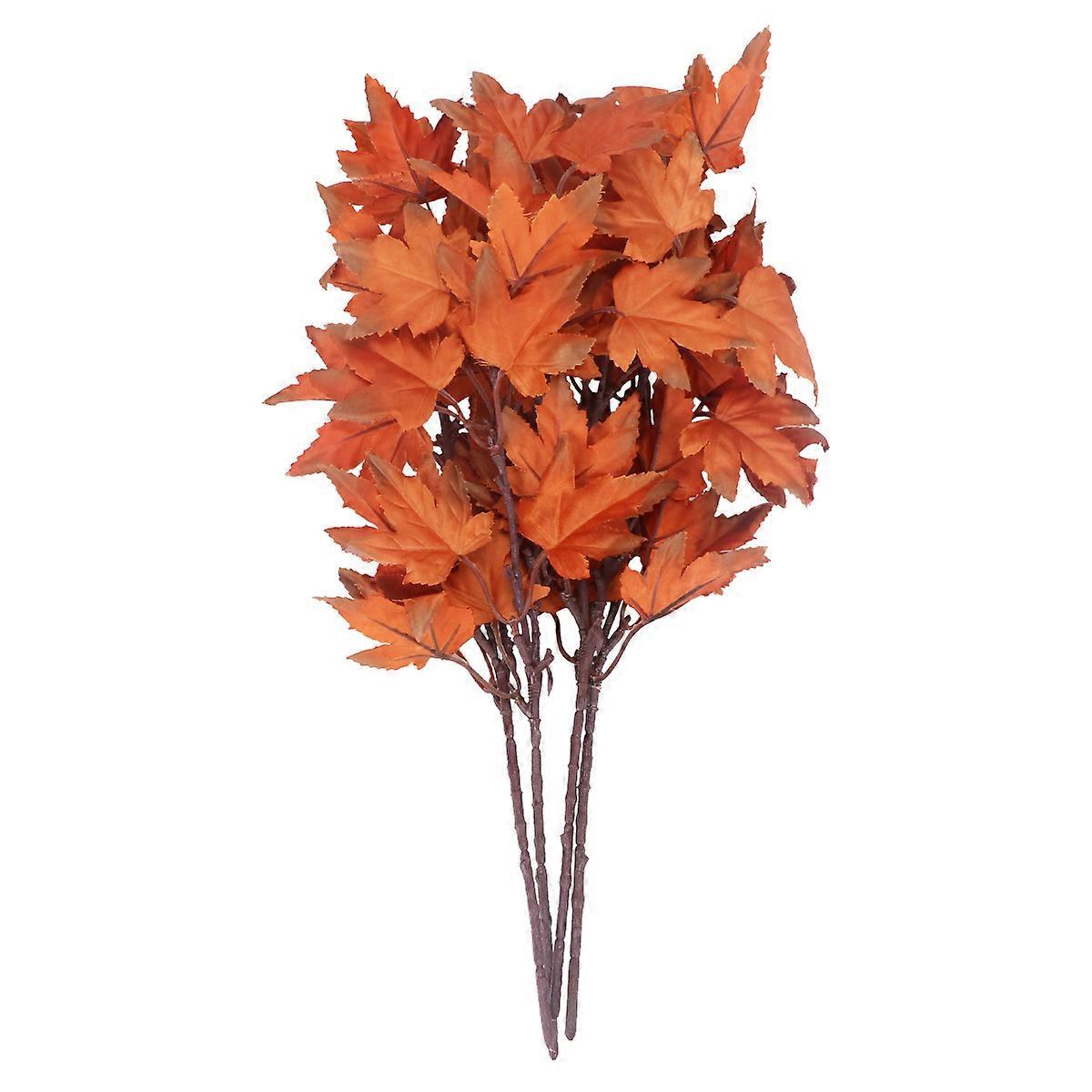 4-teiliges Set Strapazierfähiger Seidenstoff Mit Ahornblatt-imitation (herbst)-39x23cm