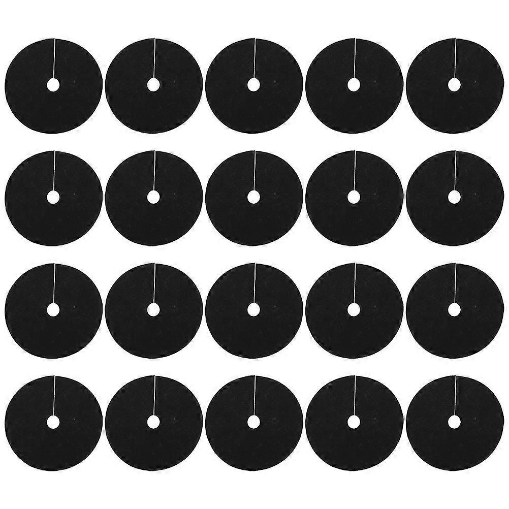 40 Stück Vlies-baummulchringe, Baumschutzmatten, Runde Pflanzenabdeckungen-15x15x0.1cm-black