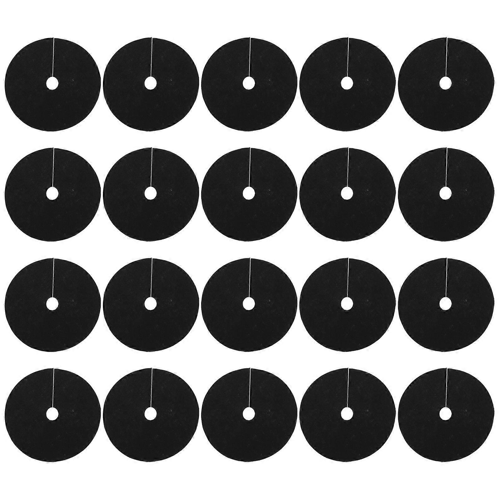 20 Stück Runde Unkrautbekämpfungsringe Aus Vliesstoff-15.00x15.00x0.10cm-black