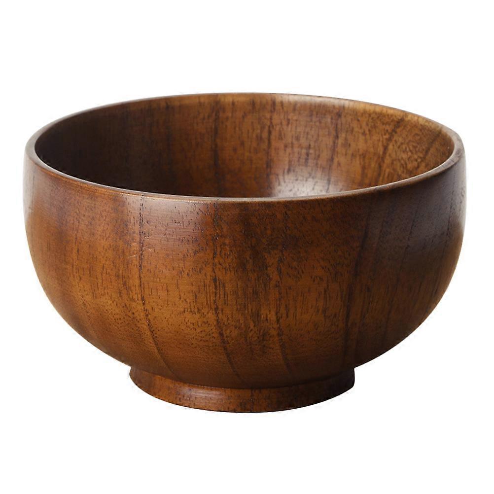 Stück 10 X 6,5 Cm Praktische Salatschüssel Aus Holz, Kreative, Dickwandige Obstschale, Runde Schüssel-10.00x10.00x6.50cm