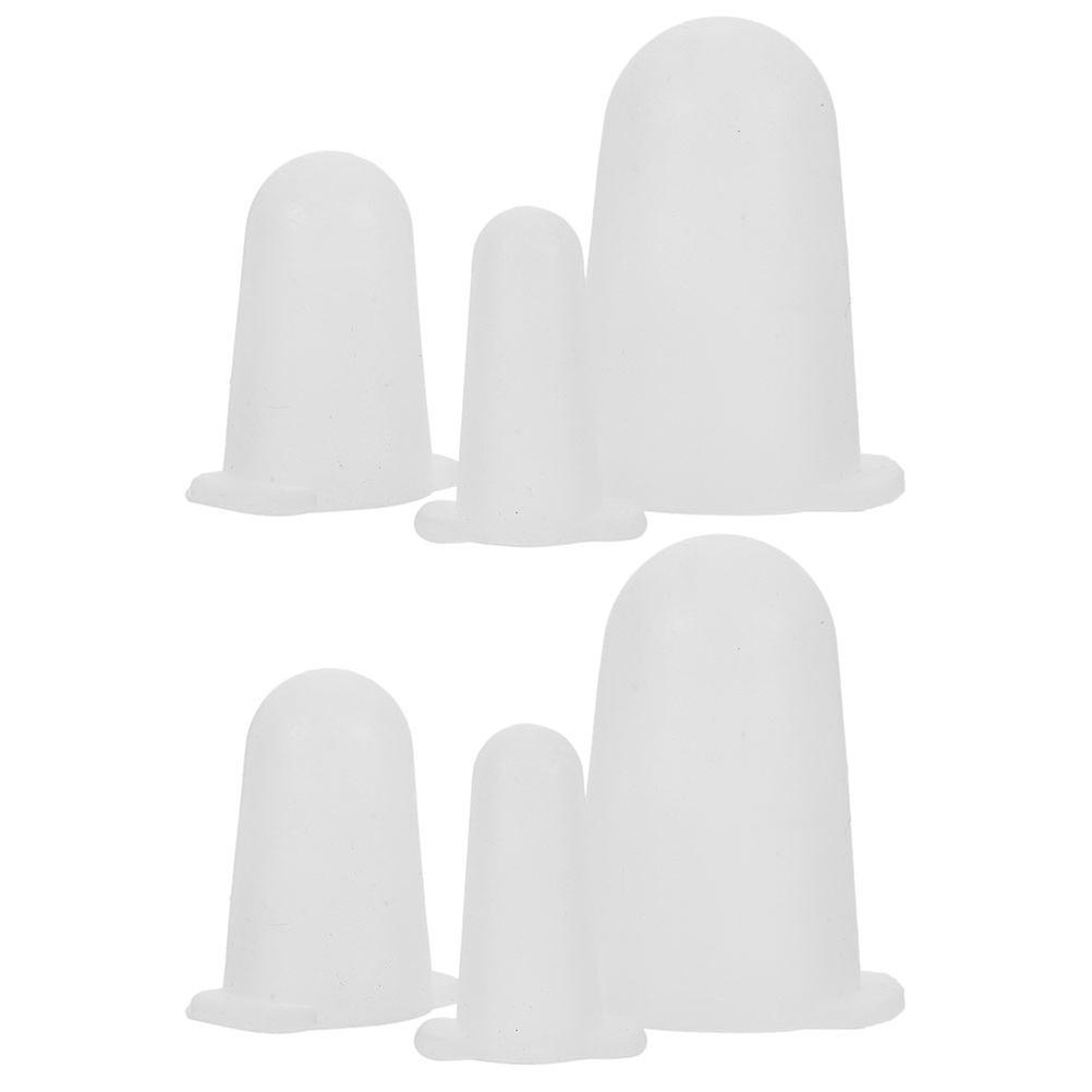 Stück Silikon-schutzhüllen Für Spritztüllen Zur Tortendekoration – Praktische Spritztüllen-abdeckungen-4.50x2.80x2.80cm-white