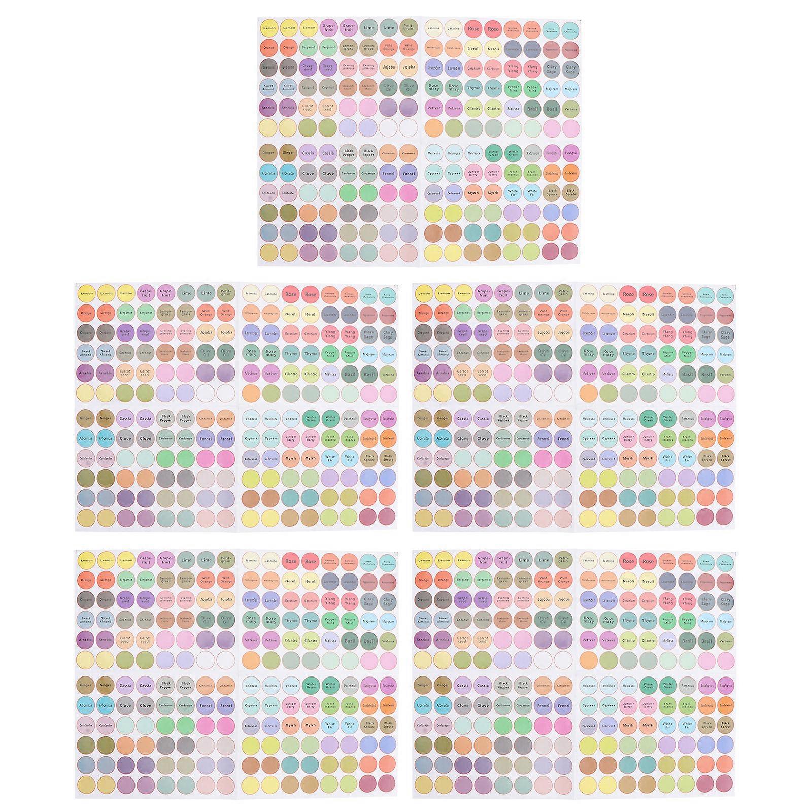 Stück Runde Etikettenaufkleber Für Ätherische Ölflaschen-29.00x21.00x0.10cm