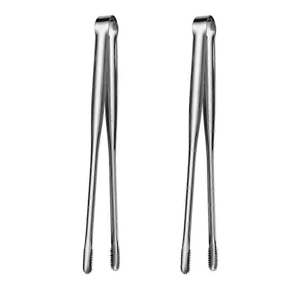 Japanische Grillzangen Aus Edelstahl, Steakzangen Mit Lebensmittelklemmen-24.00x2.00x2.00cm-silver