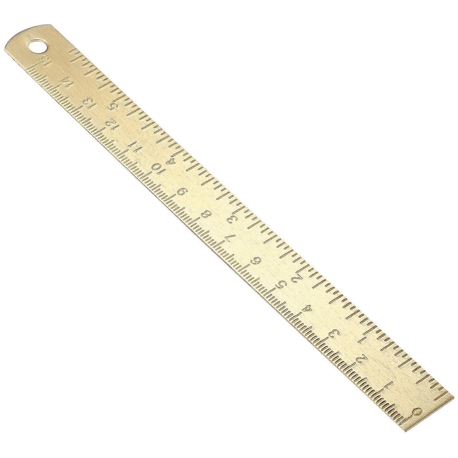 Zeichenlineal Für Schüler, Technisches Zeichenlineal, Präzisionsmesslineal-16.50x1.70x0.10cm-golden