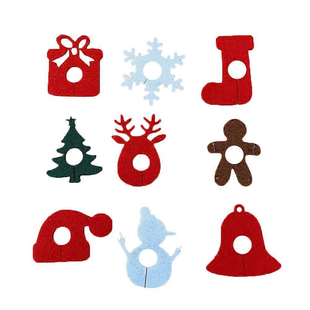 9-teiliges Set Weihnachts-weinglasmarker, Kreatives Design, Trinkbecher-kennzeichnung, Partybecher-schild, Festtagsdekoration, Weihnachtsartikel-m