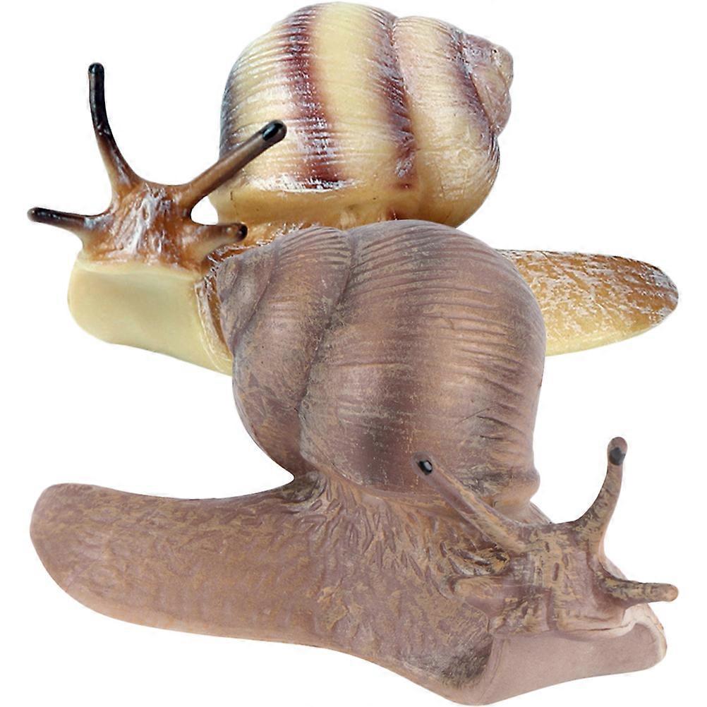 2 Stück Simulationsschneckenfiguren, Schneckenspielzeug, Simulationstier, Lernmodell-9.00x4.00x3.00cm