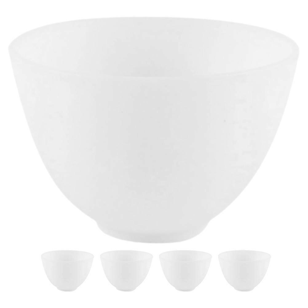 5 Silikon-mischschalen Zum Anrühren Von Gesichtsmasken, Diy-schalen Für Gesichtsmasken, Mischschalen Für Hautpflegeprodukte-9.20x9.20x6.10cm-white