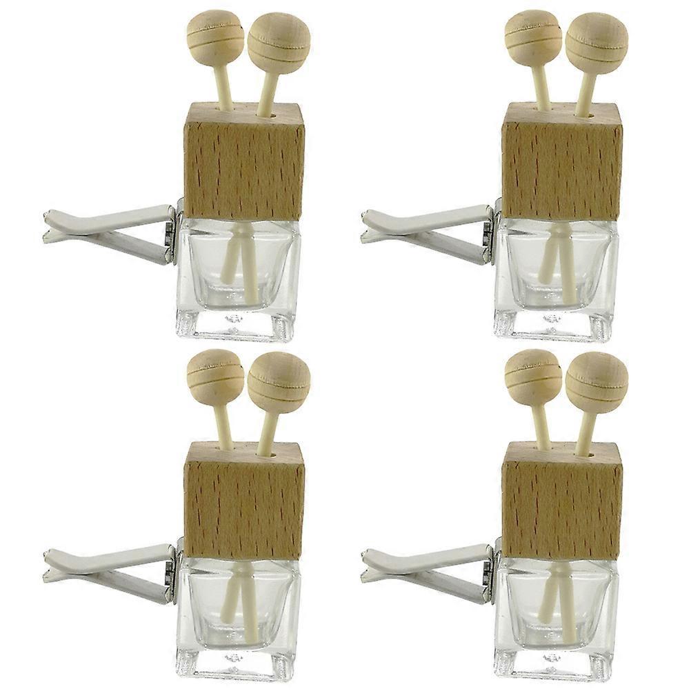 4-teiliges Set Auto-parfüm-glasfläschchen Mit Diffusorfunktion Für Ätherische Öle-4.5x2.5x2.5c