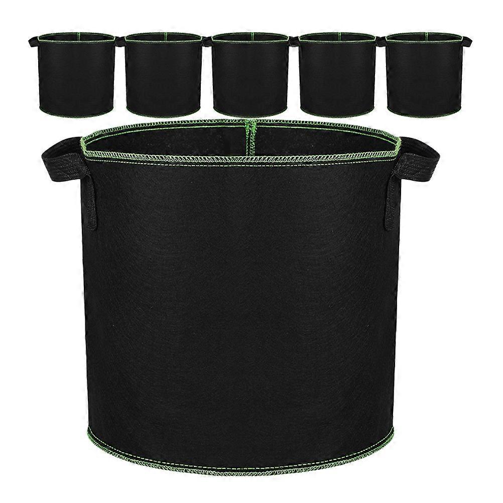 Stück Vlies-kartoffelsäcke, Stoffpflanzen, Verdickte Gemüseanbausäcke Für Pflanzen-28.00x28.00x26.00cm-black