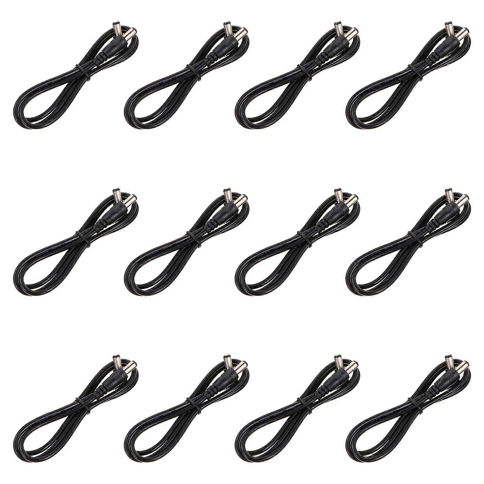 12er-pack Gitarrenpedal-netzkabel (dc-effektkabel) Für E-gitarren-65.00x2.20x0.80cm-black