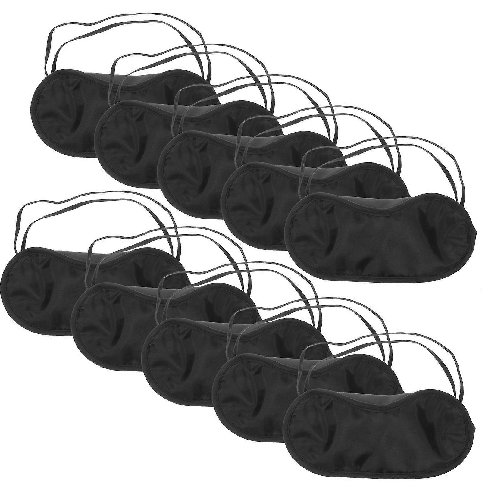 10 Stück Augenabdeckungen, Augenschutzmasken, Bequeme Augenbinden, Augenschutzmasken-18.00x8.50x0.20cm-black