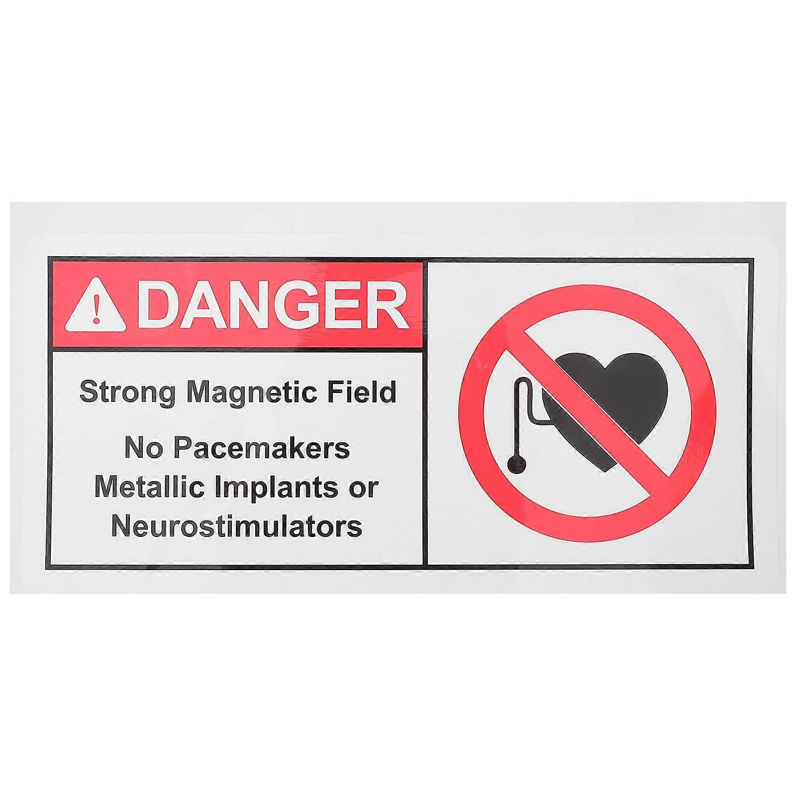 Warnaufkleber „keine Herzschrittmacher“ – Aufkleber „magnetfeldwarnung“ – Schild „keine Herzschrittmacher“-24.90x11.60x0.10cm-multi