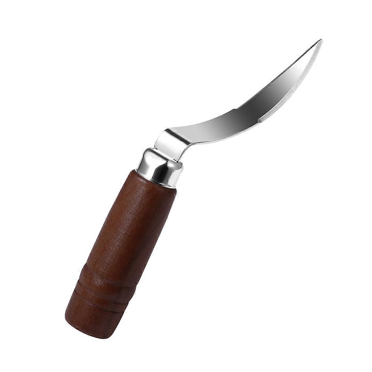Upkoch Kokosnuss-entferner Aus Edelstahl Mit Holzgriff Und Schaber Für Die Küche-23.00x3.00x3.00cm