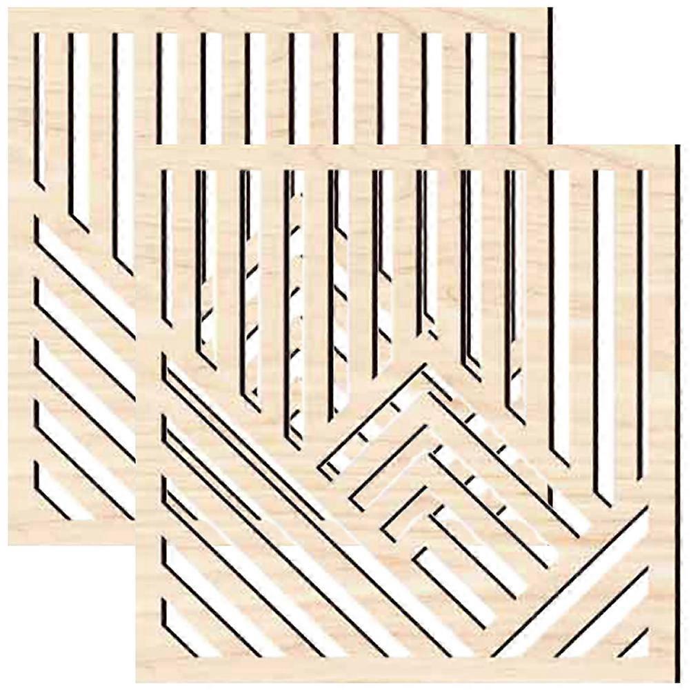 2er-set Wanddeko Aus Holz Mit Bergenmotiven, Ausgehöhlte Bergpaneele Für Die Wand-30x30x0.5cm