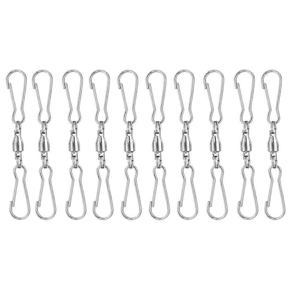 10 Stück Windsackclips, Doppelt Drehbare Haken, 360° Drehbare Aufhängehaken-6.70x1.00x0.50cm