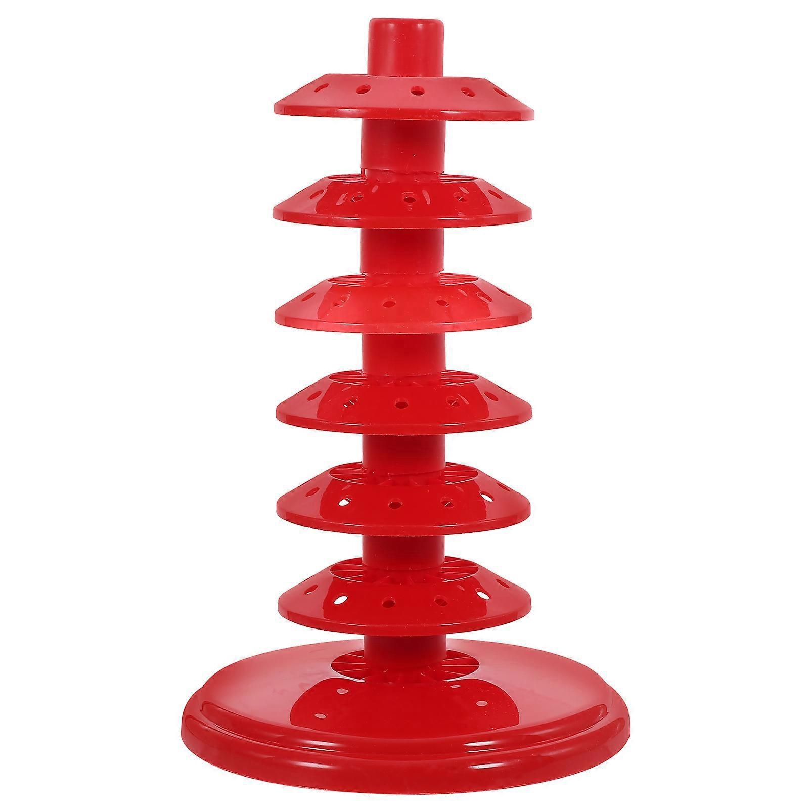 Cake-pops-ständer Mit Mehreren Löchern, Lutscherhalter, Lutscher-präsentationsständer, Cake-pops-trocknungsständer-22.50x13.50x13.50cm-red