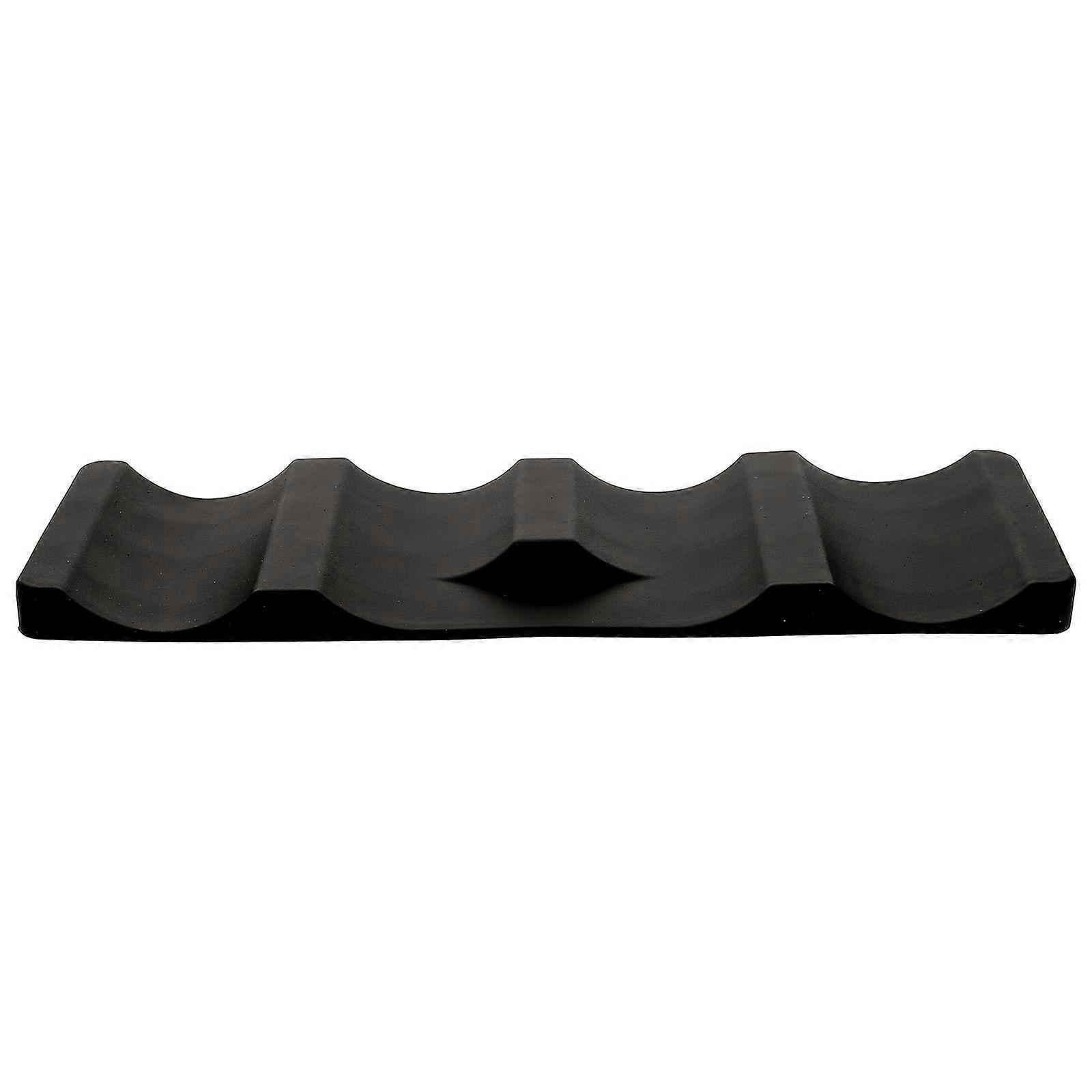 Stück Silikon-bierkissen, Kühlschrank-getränke-stapelkissen, Küchen-bierunterlage-25.5x10x1cm-black