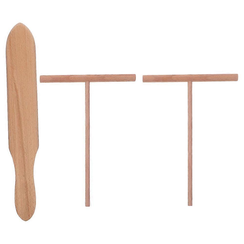 Set Haushalts-pfannkuchenspatel, Crêpe-streicher, Professionelle Crêpe-pfannenwerkzeuge-25.00x4.00x0.20cm