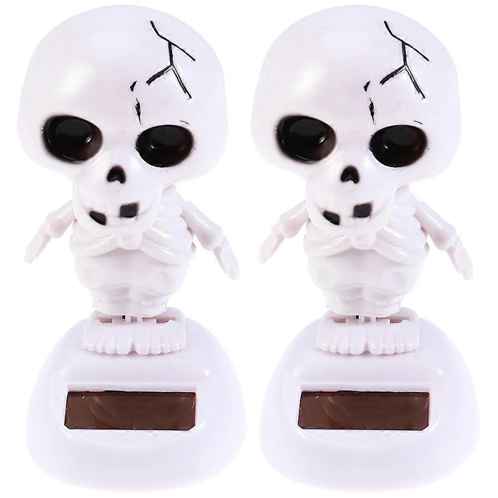 Stück Halloween-solar-tanzende-dekoration, Solar-tanzende-skelett-geist-dekoration Für Auto-halloween-dekoration-10.00x6.00x5.00cm