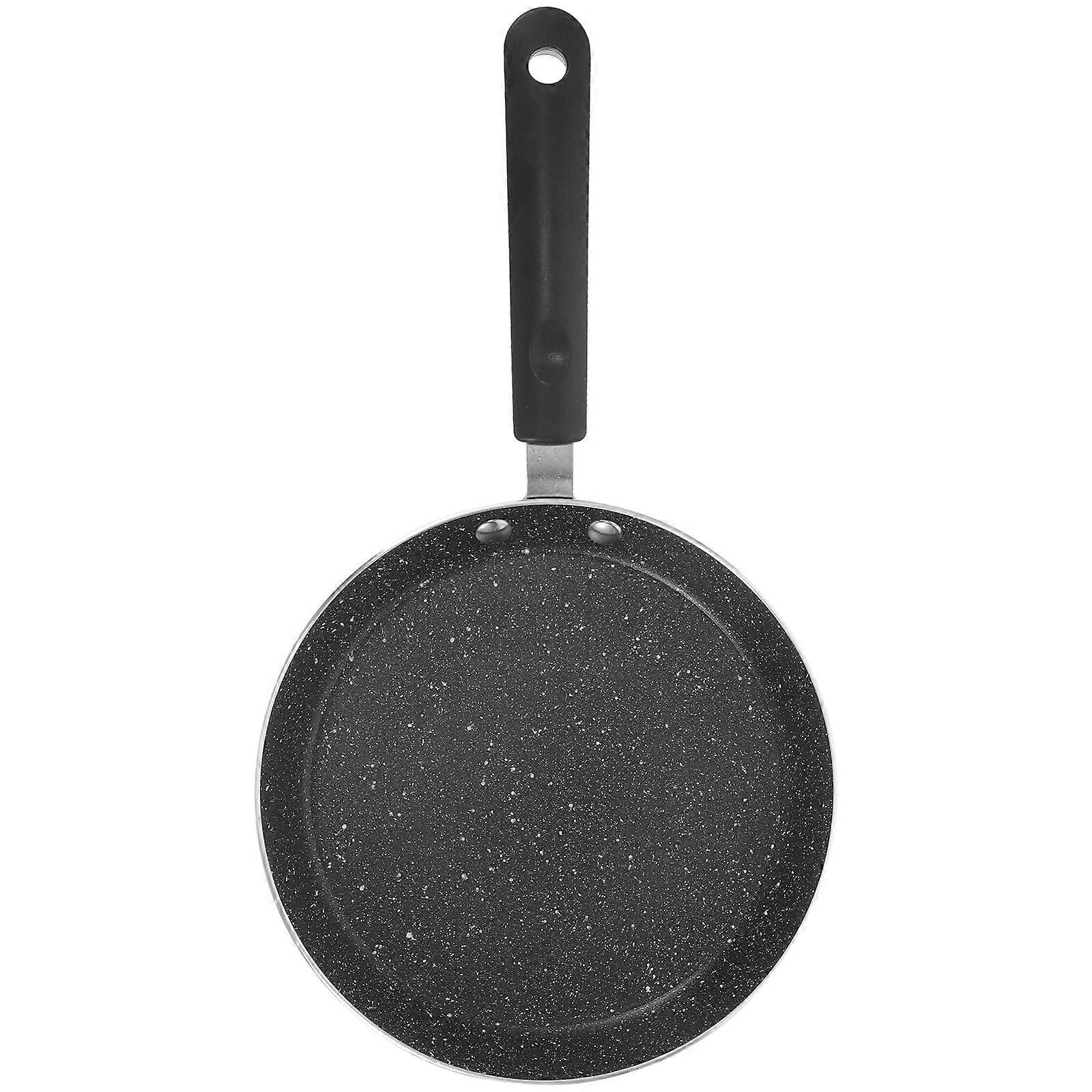 Stück Robuste Bratpfanne Aus Aluminiumlegierung, Haushaltsbratpfanne Mit Einem Griff-37.2x21.5cm-black