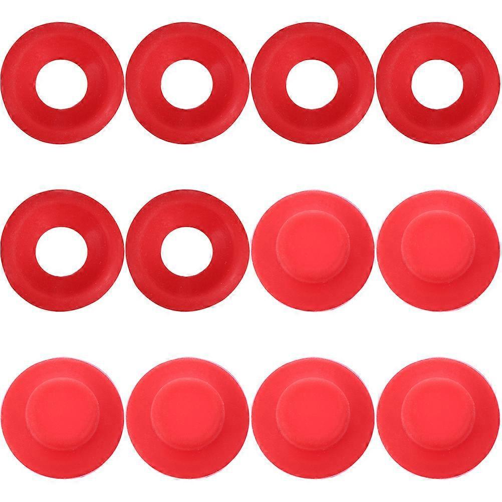 12 Stück Dichtungen Für Schwenkflaschen (bierflaschen, Limonadenflaschen) – Auslaufsichere Ersatzdichtungen-2.50x2.50x0.70cm-red