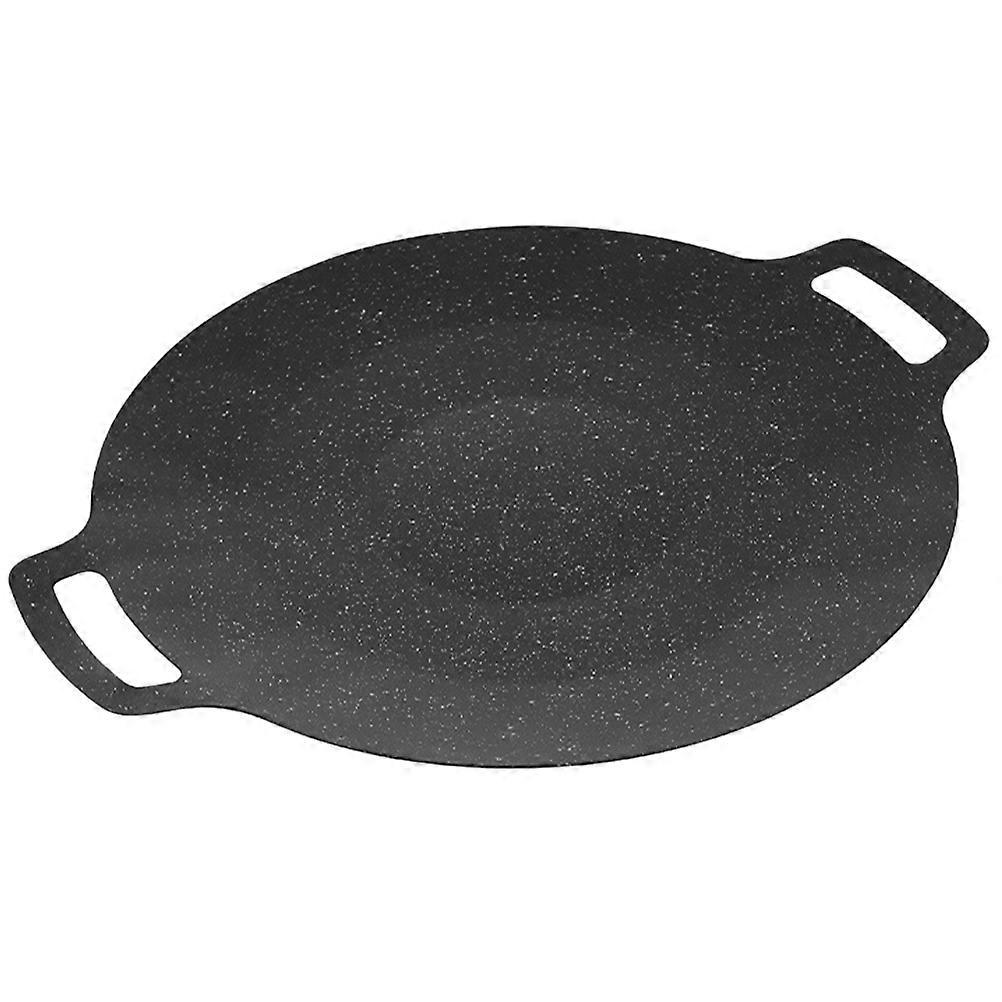 Grillpfanne Für Den Außenbereich, Edelstahlpfanne, Bratpfanne Für Camping, Offen-36.00x30.00x3.00cm-black