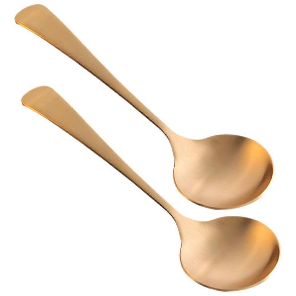 2er-set Porridge-löffel Aus Messing, Dekorative Porridge-löffel Für Den Haushalt-16.4x4.5x1cm