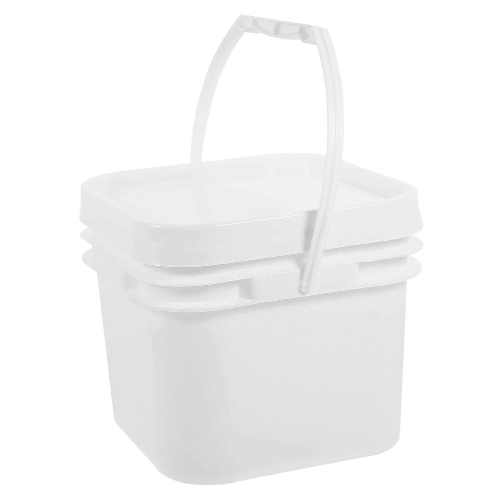 Kunststoffeimer, Farbeimer, Farbbehälter, Farbverpackungseimer, Ölfarben-aufbewahrungseimer-17.50x17.50x14.10cm-white