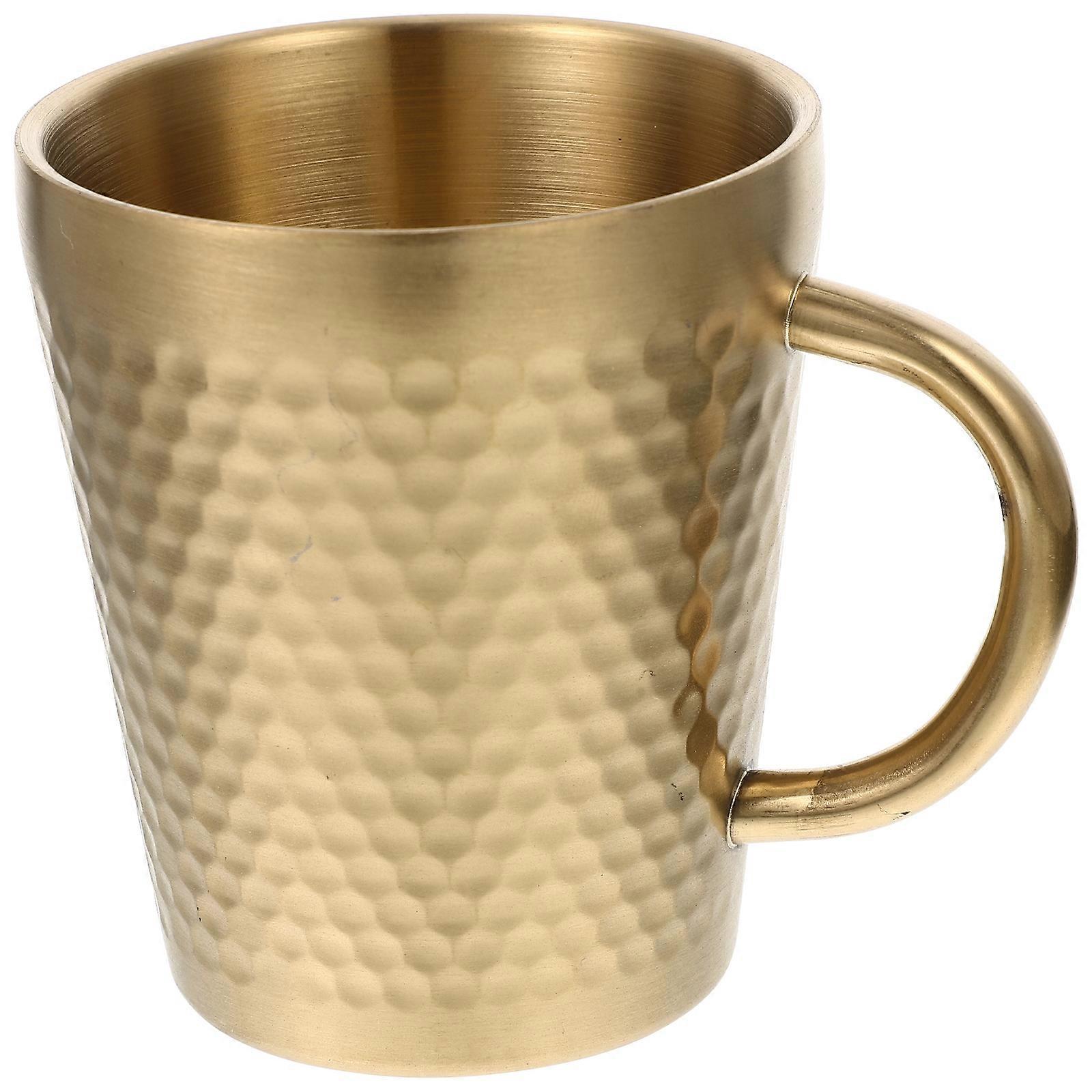 Kaffeetasse, Multifunktionsbecher, Wasserbecher, Stoßfester Trinkbecher (300 Ml)-9.50x8.00x6.00cm-golden