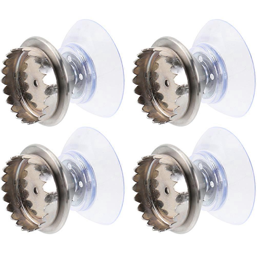 4er-set Magnetische Seifenhalter, Selbstentleerende Seifenhalter Aus Edelstahl Mit Saugnapf-4.50x3.10x2.10cm-silver