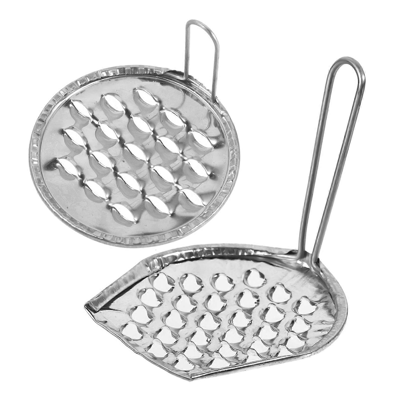 2 Stück Schaber Zum Auskratzen Von Bohnengelee, Lebensmittelzubereitung, Kalte Nudeln, Snack-werkzeuge Aus Edelstahl-8x8cm-silver