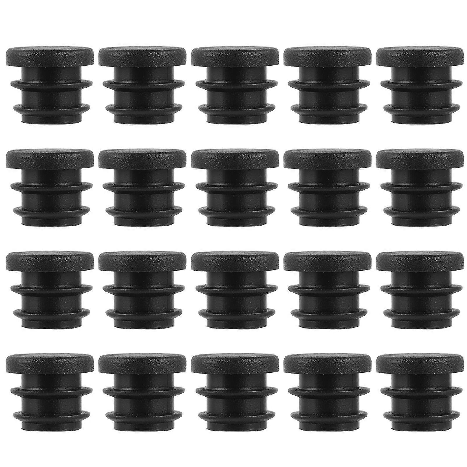 100 Stück 25 Mm Runde Kunststoff-abdeckkappen Für Möbelbeine, Verschlussstopfen, Rohrstopfen-2.5x2.5cm-black